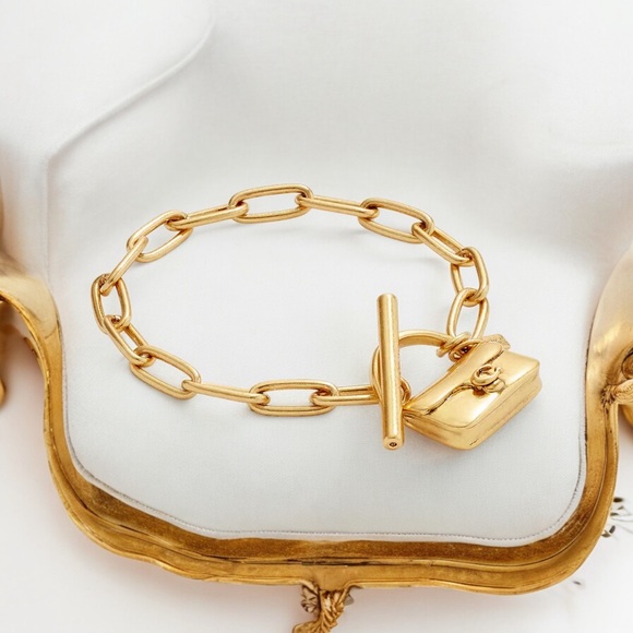 Coach Mini Handbag Charm Chain Link Bracelet - Picture 4 of 4